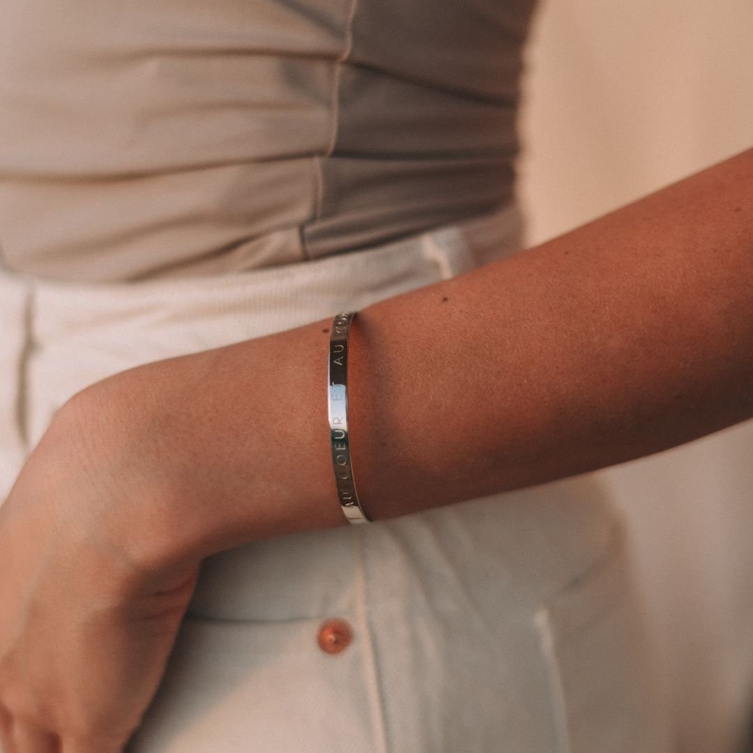 Bracelet MonHarmonie en argent massif porté