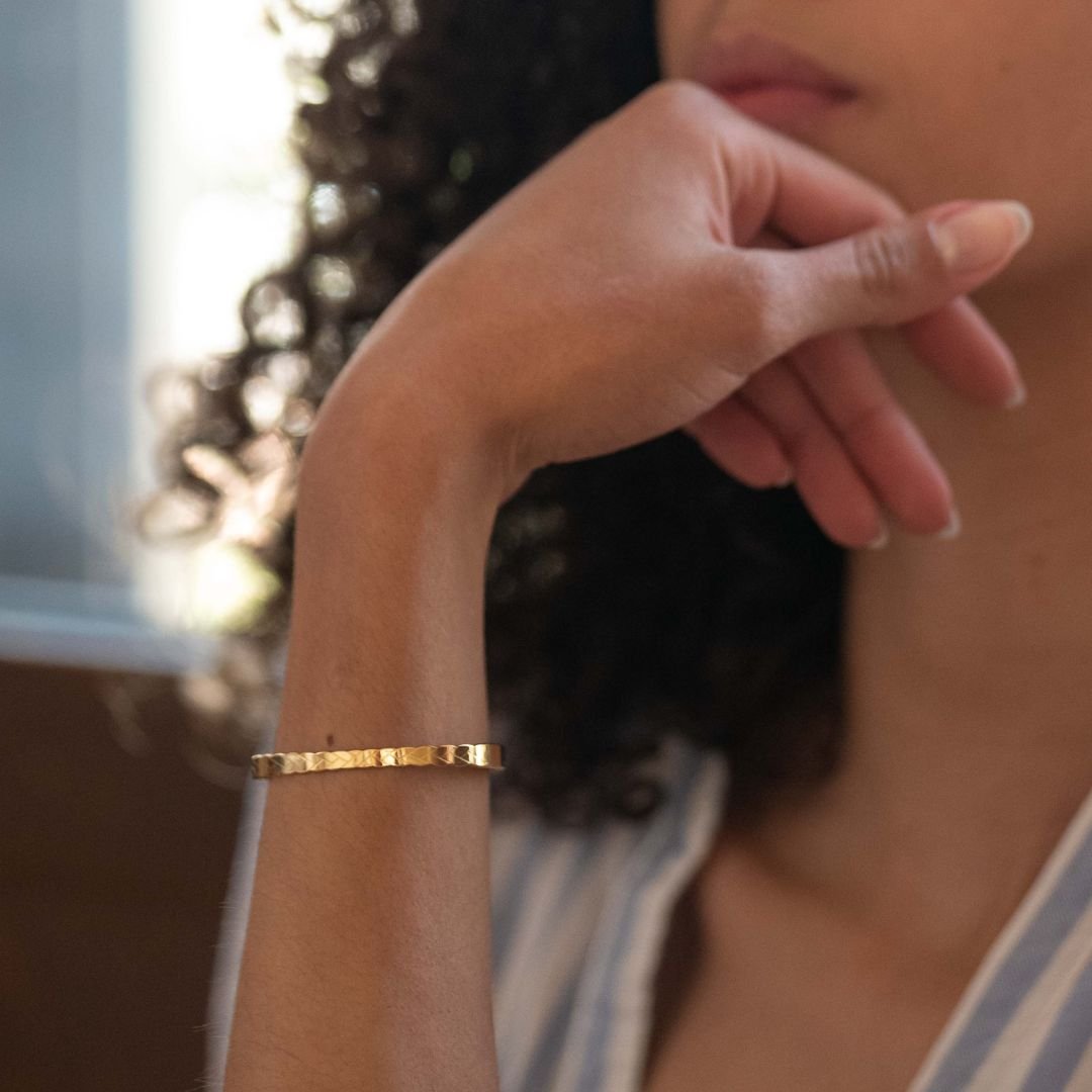 Bracelet Sophia small doré porté
