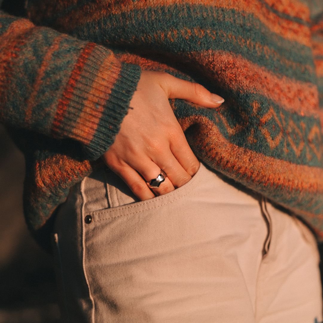 Bague HEIDI 4 Bague Heidi argent portée