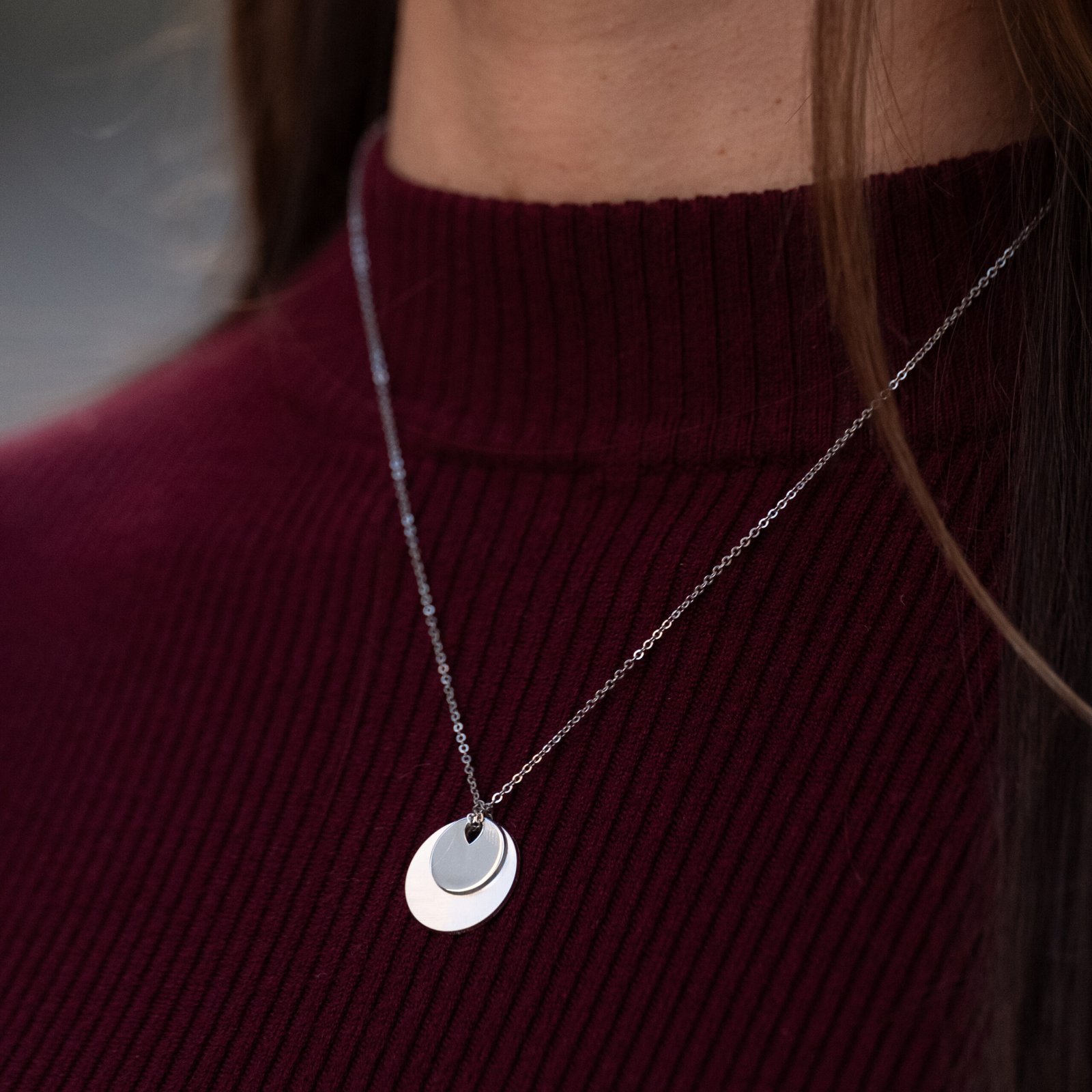 Collier Médaille Double porté